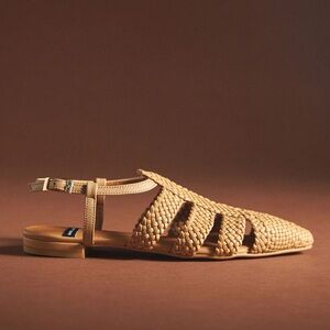 Anthropologie Angel Alarcon Fisherman Flats Tan Size 38 7